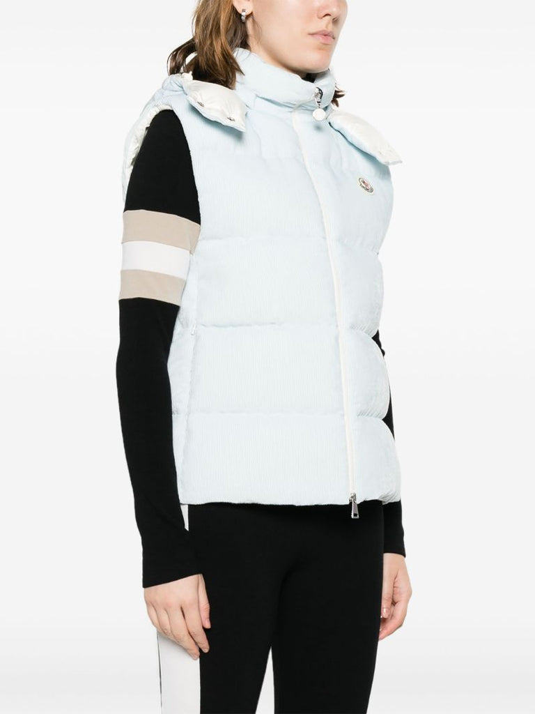 Blue Agelao Quilted Corduroy Gilet