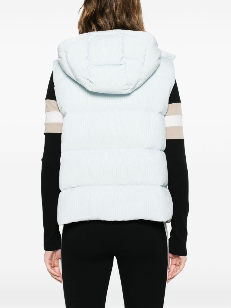 Blue Agelao Quilted Corduroy Gilet