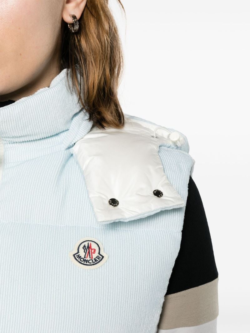 Blue Agelao Quilted Corduroy Gilet