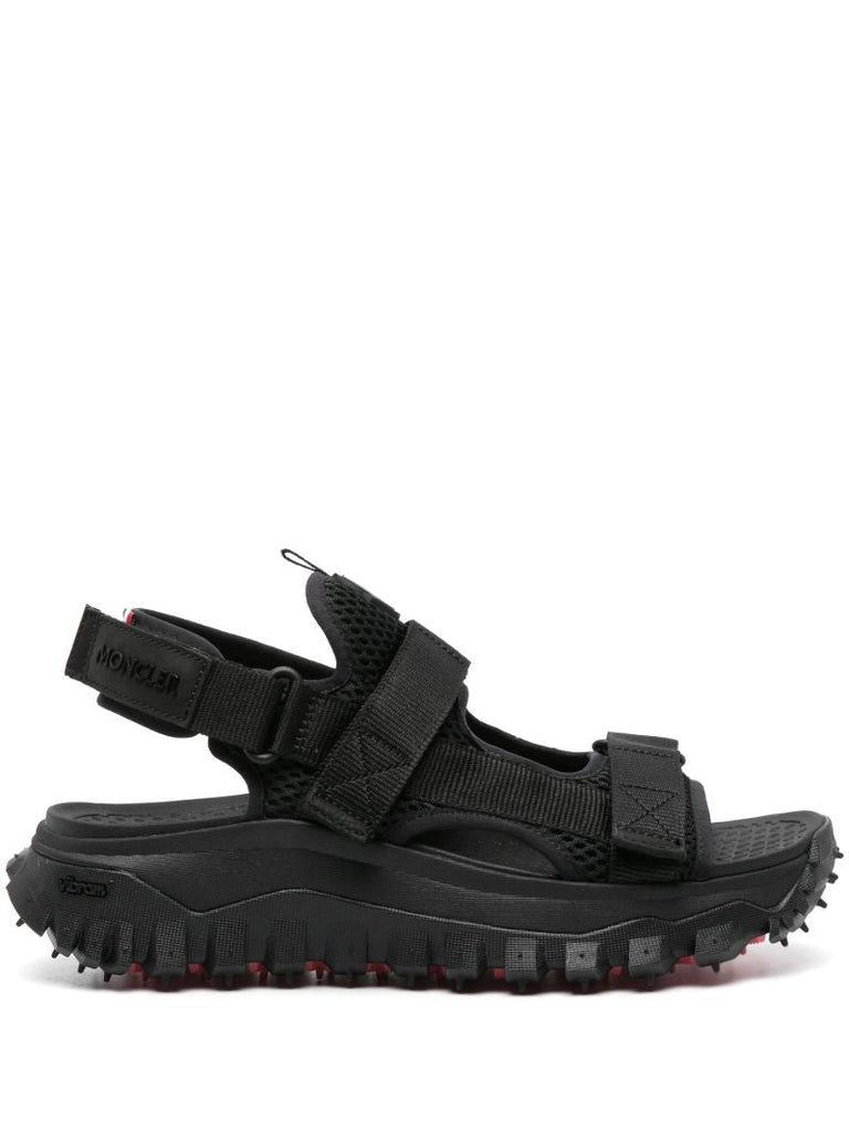 Black Vela Logo-patch Sandals
