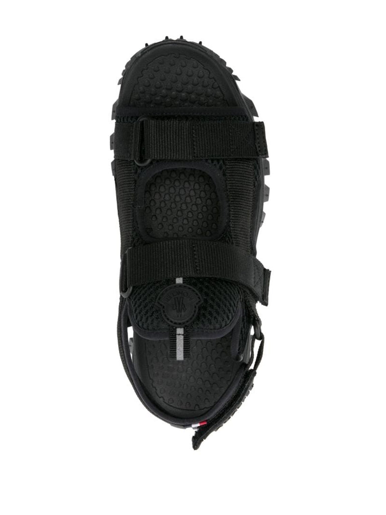 Black Vela Logo-patch Sandals
