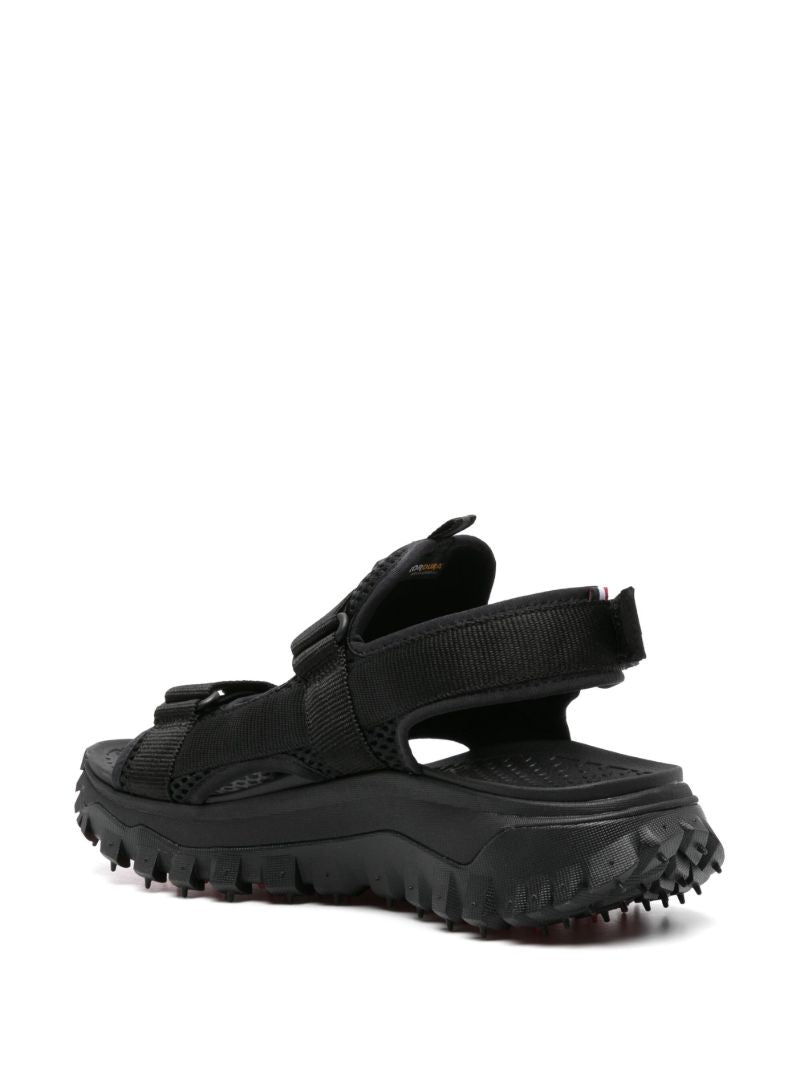 Black Vela Logo-patch Sandals