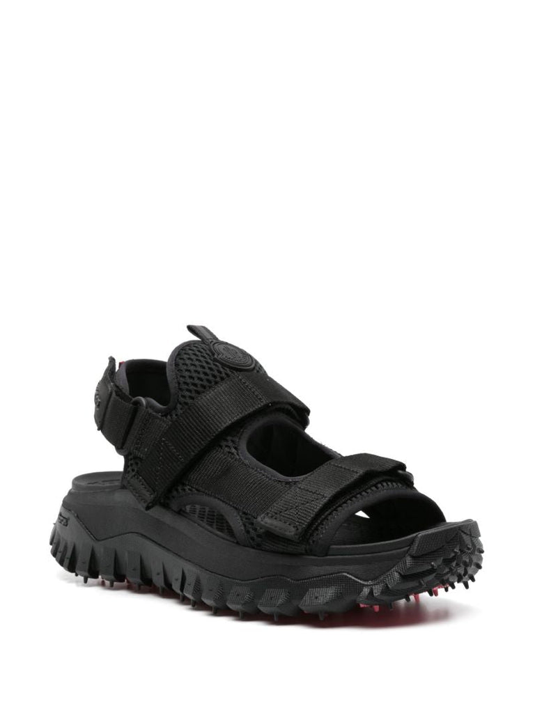 Black Vela Logo-patch Sandals