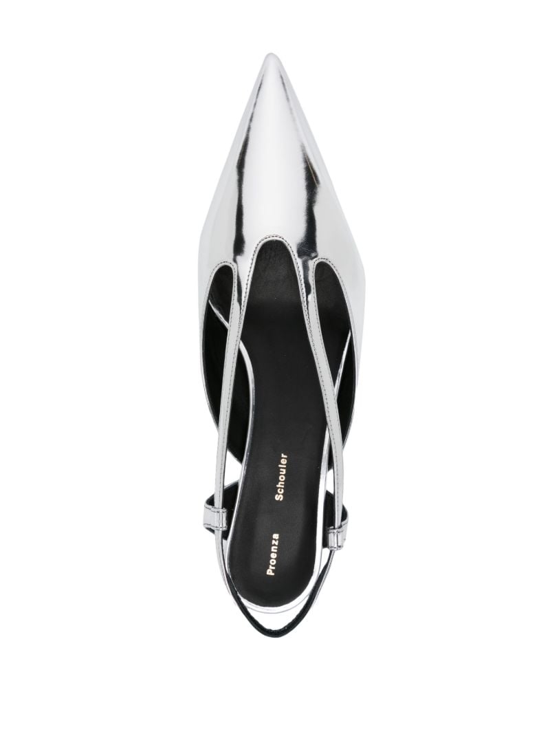 Point 20mm Faux-leather Slingback Pumps
