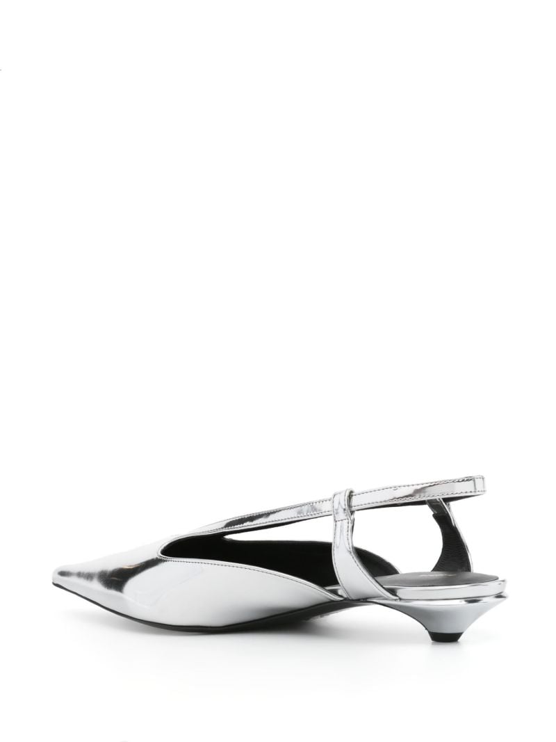 Point 20mm Faux-leather Slingback Pumps