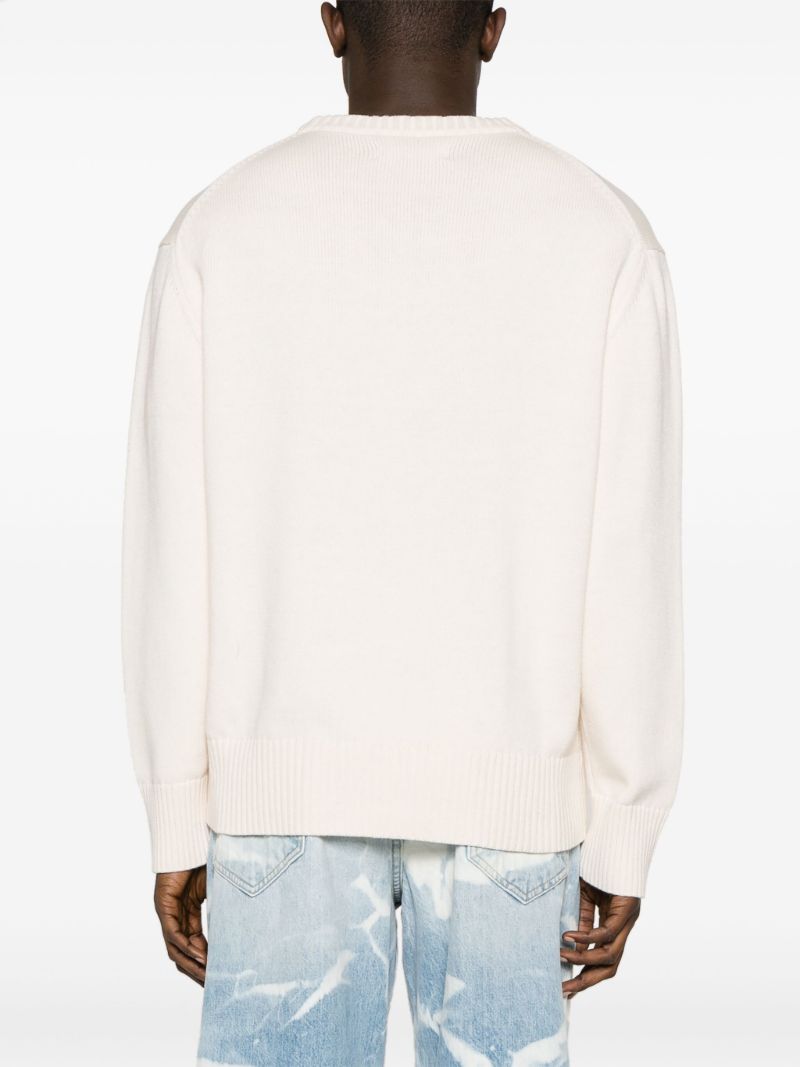 Neutral Rainbow Logo-intarsia Jumper
