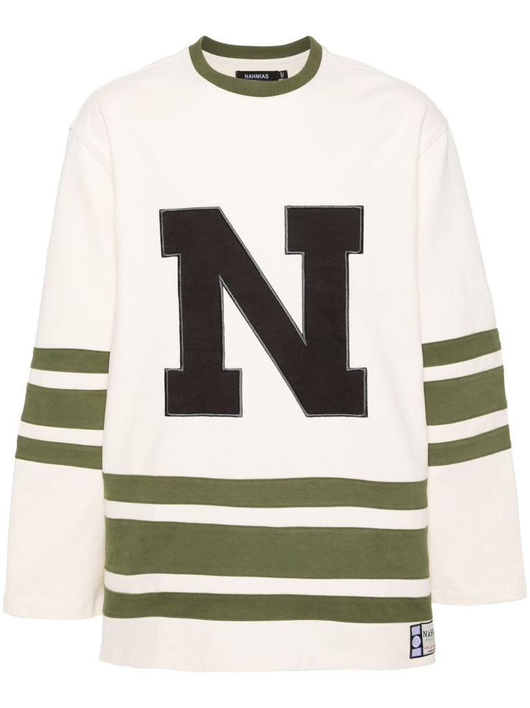 Neutral Logo-applique Cotton Sweatshirt