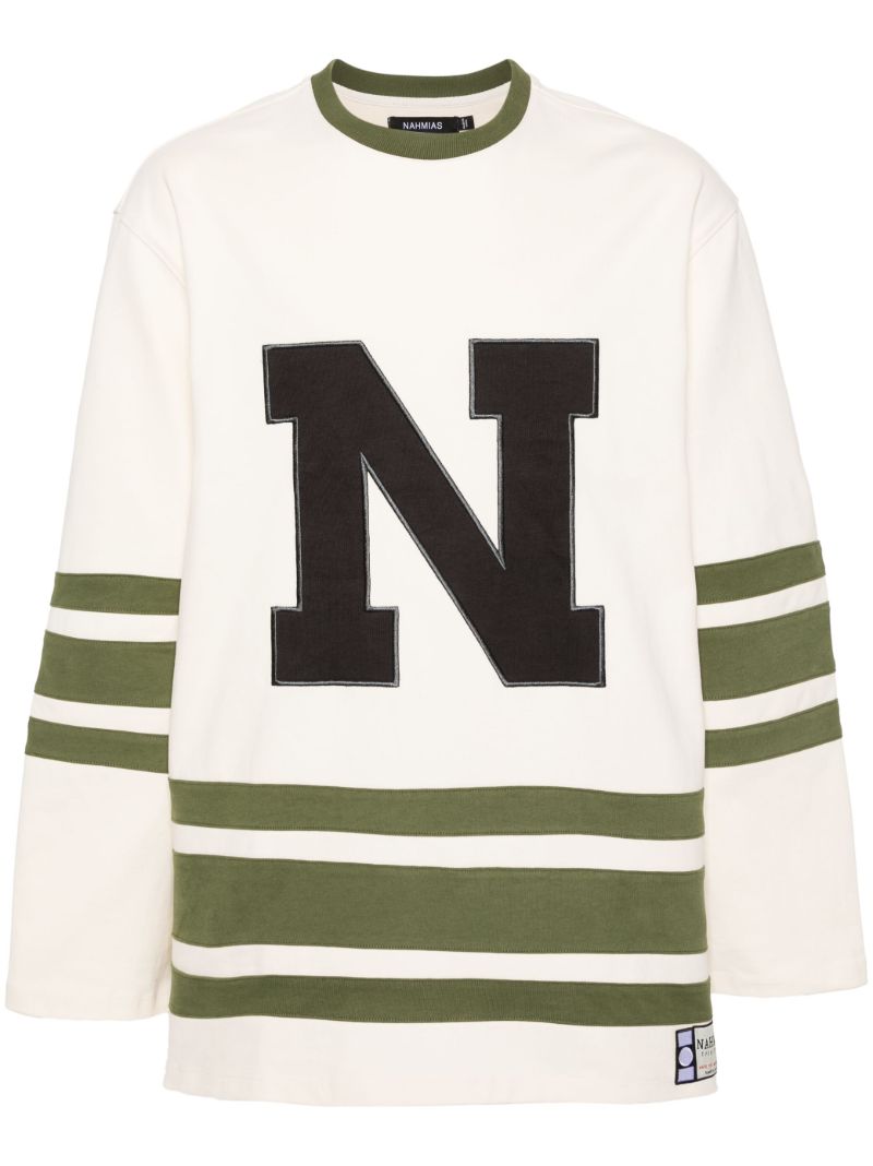 Neutral Logo-applique Cotton Sweatshirt