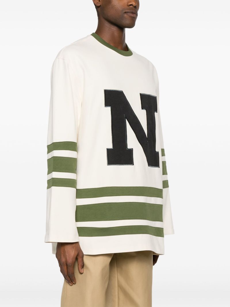 Neutral Logo-applique Cotton Sweatshirt