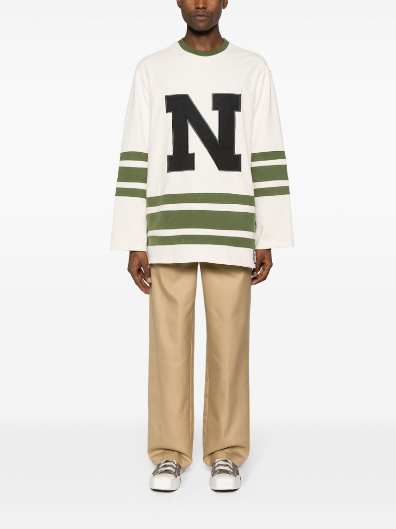 Neutral Logo-applique Cotton Sweatshirt