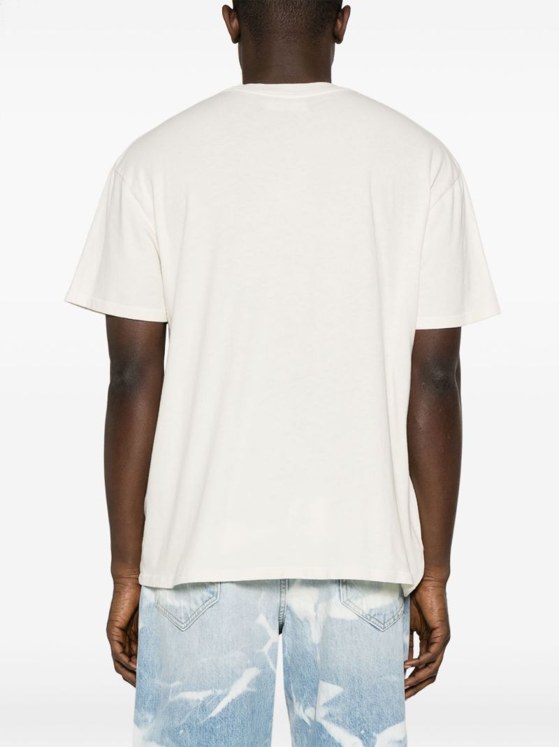 White Cotton Graphic-print T-shirt