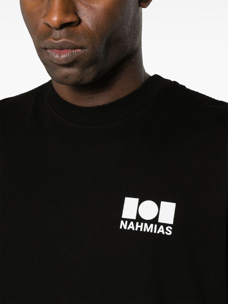 Black Logo-print Cotton T-shirt