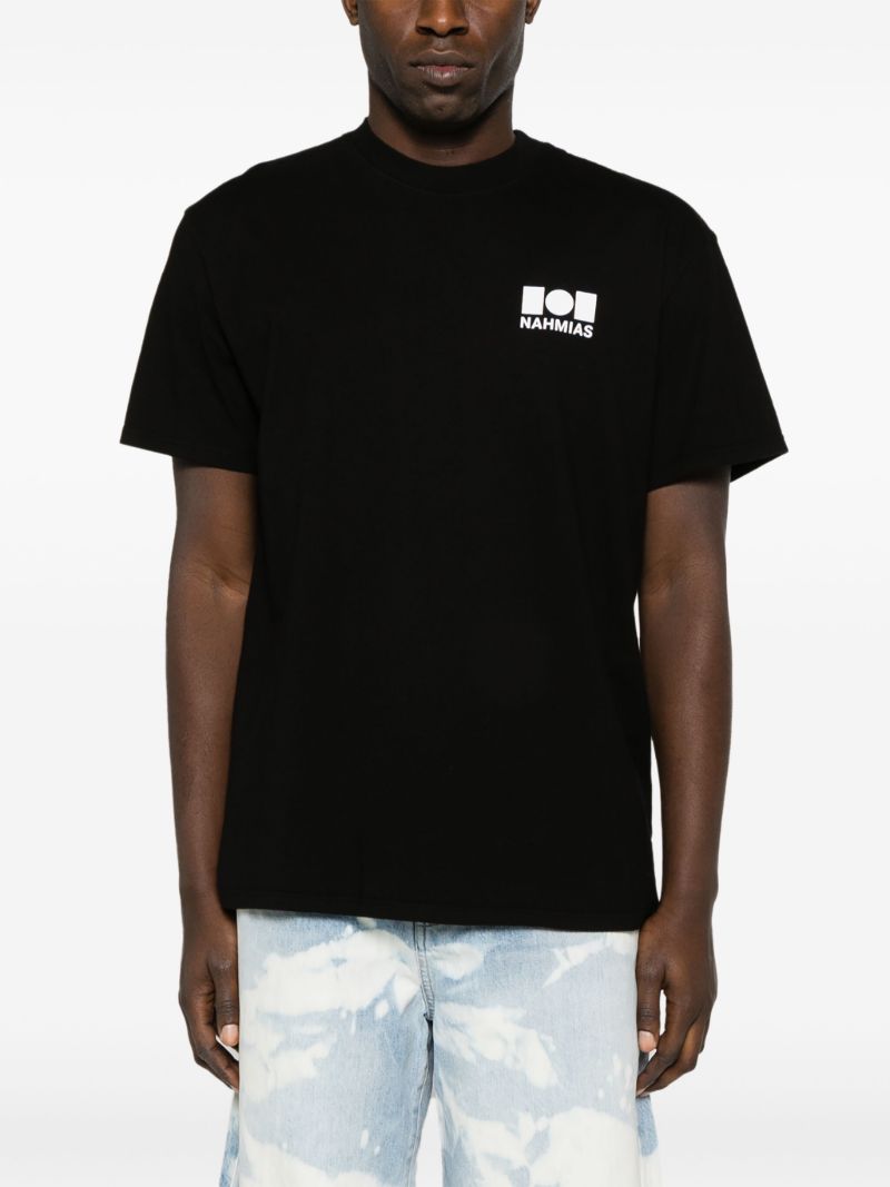 Black Logo-print Cotton T-shirt