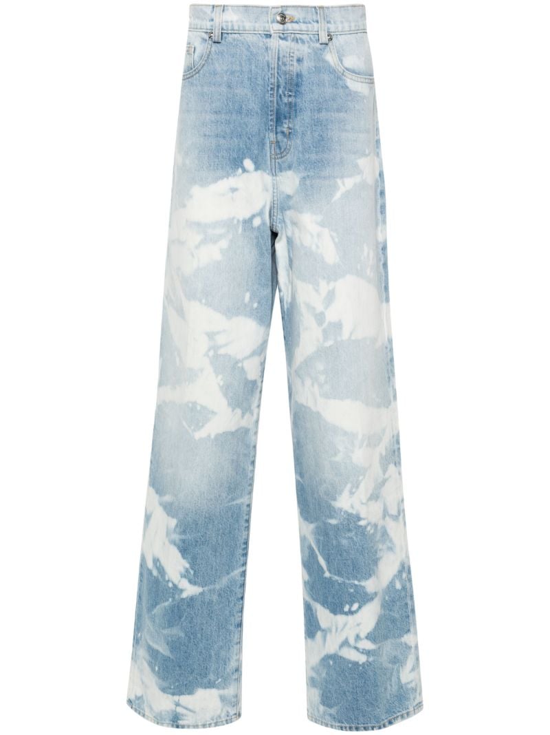 Blue Bleach-effect Jeans
