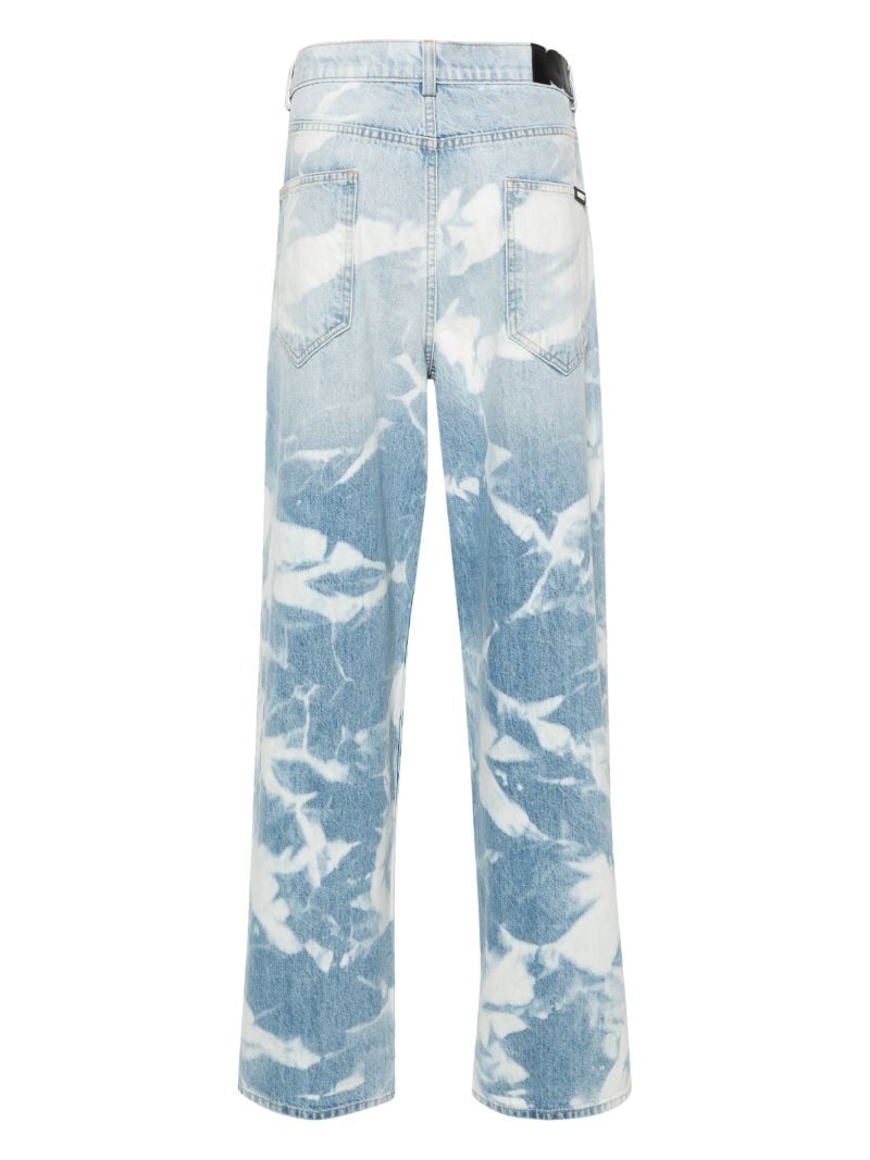 Blue Bleach-effect Jeans