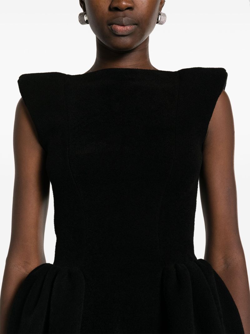 Black Chenille Mini Dress