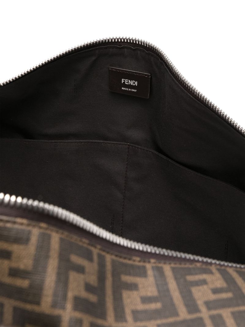 Brown Medium Ff Duffle Bag