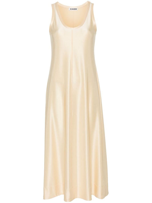 Yellow Sleeveless Midi Dress