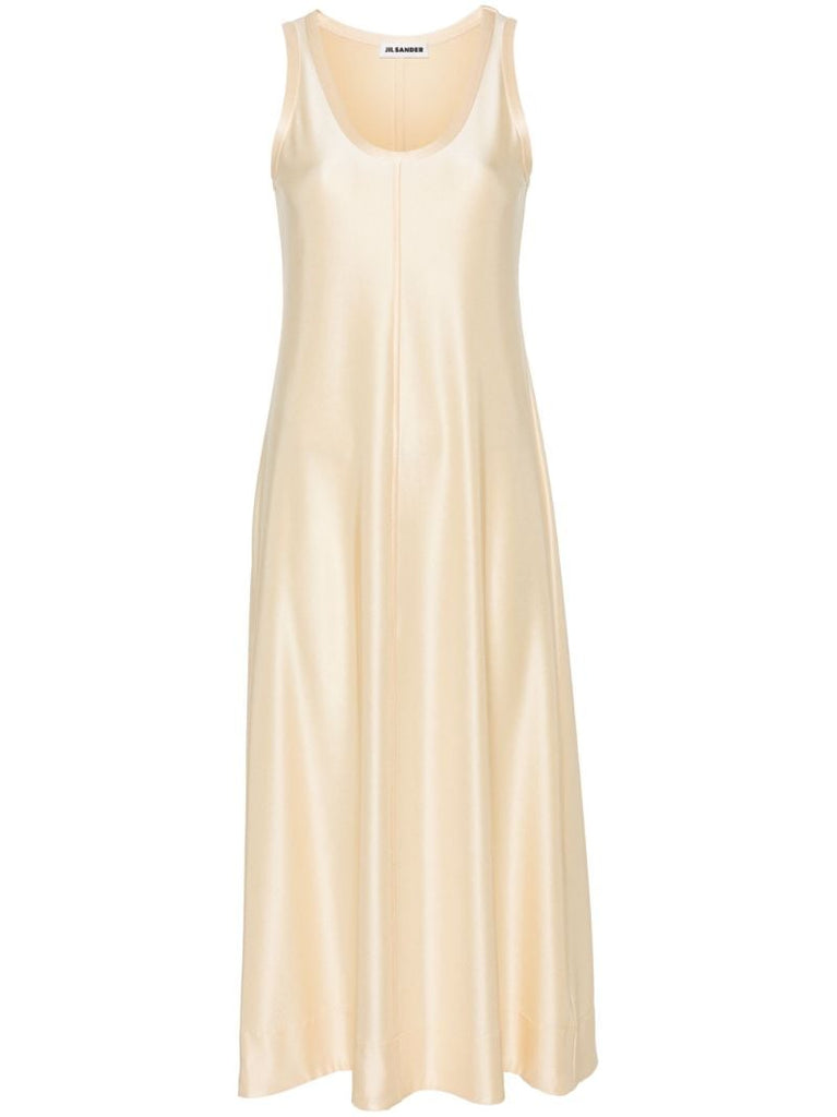 Yellow Sleeveless Midi Dress
