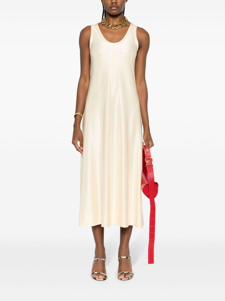 Yellow Sleeveless Midi Dress