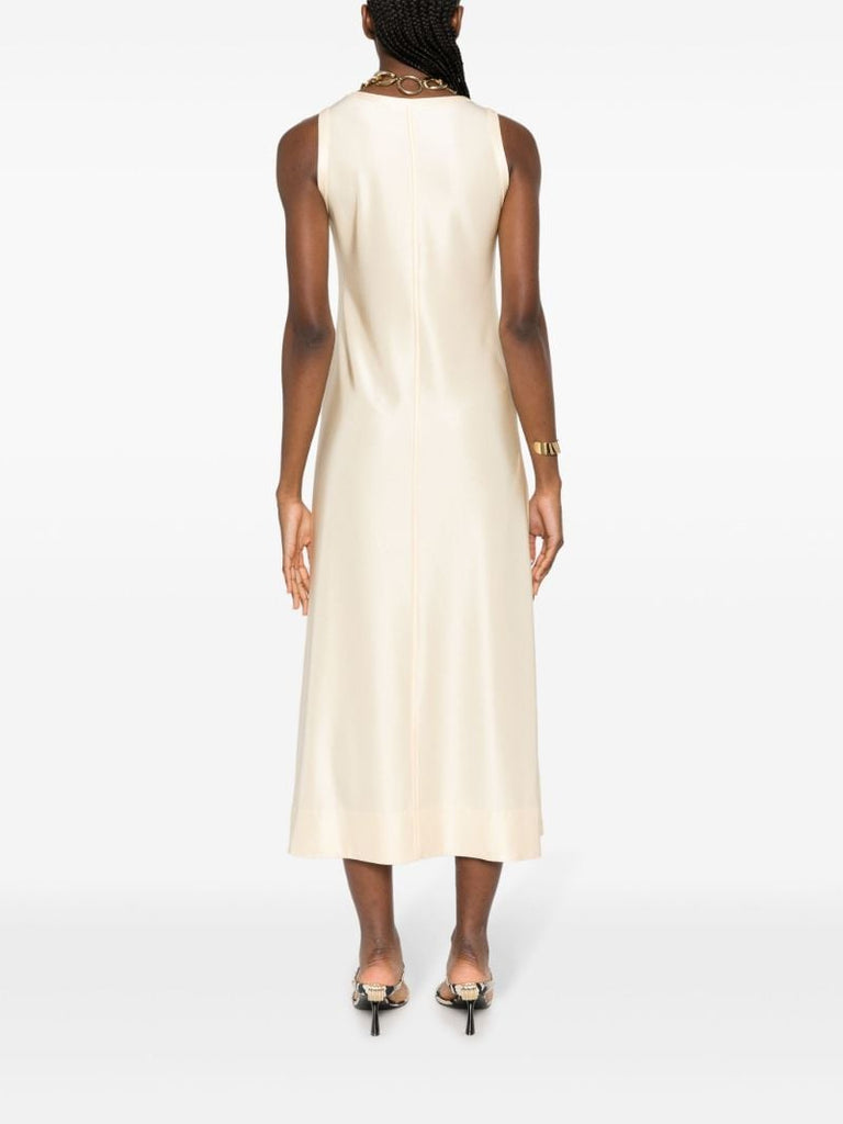 Yellow Sleeveless Midi Dress