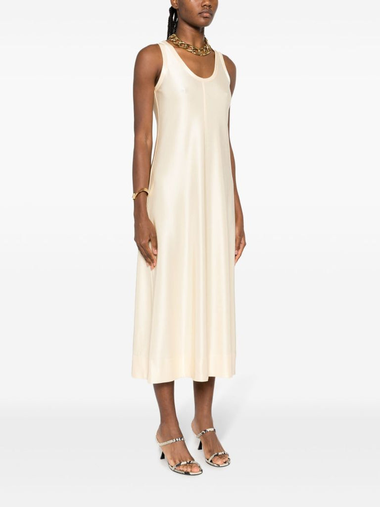 Yellow Sleeveless Midi Dress