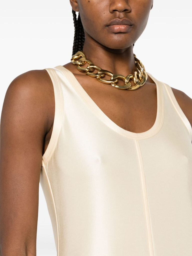 Yellow Sleeveless Midi Dress