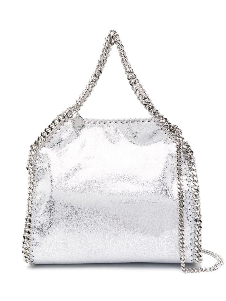 Silver-tone Falabella Metallic Tote Bag