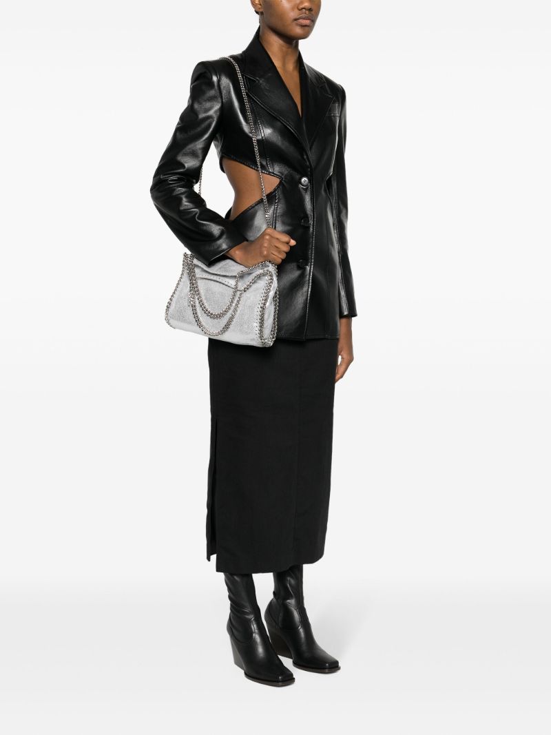 Silver-tone Falabella Metallic Tote Bag