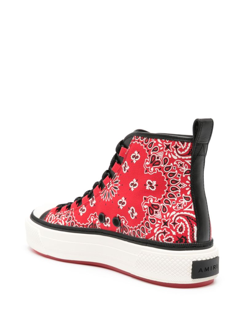 Red Bandana Ma Logo Court High-top Sneakers