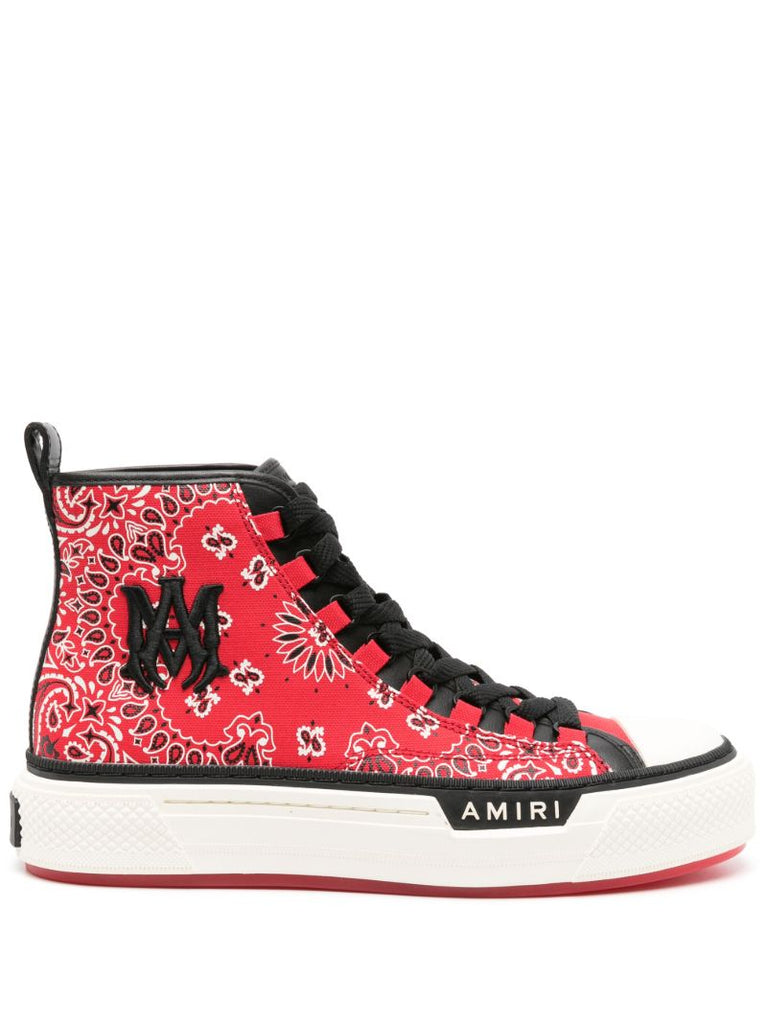 Red Bandana Ma Logo Court High-top Sneakers
