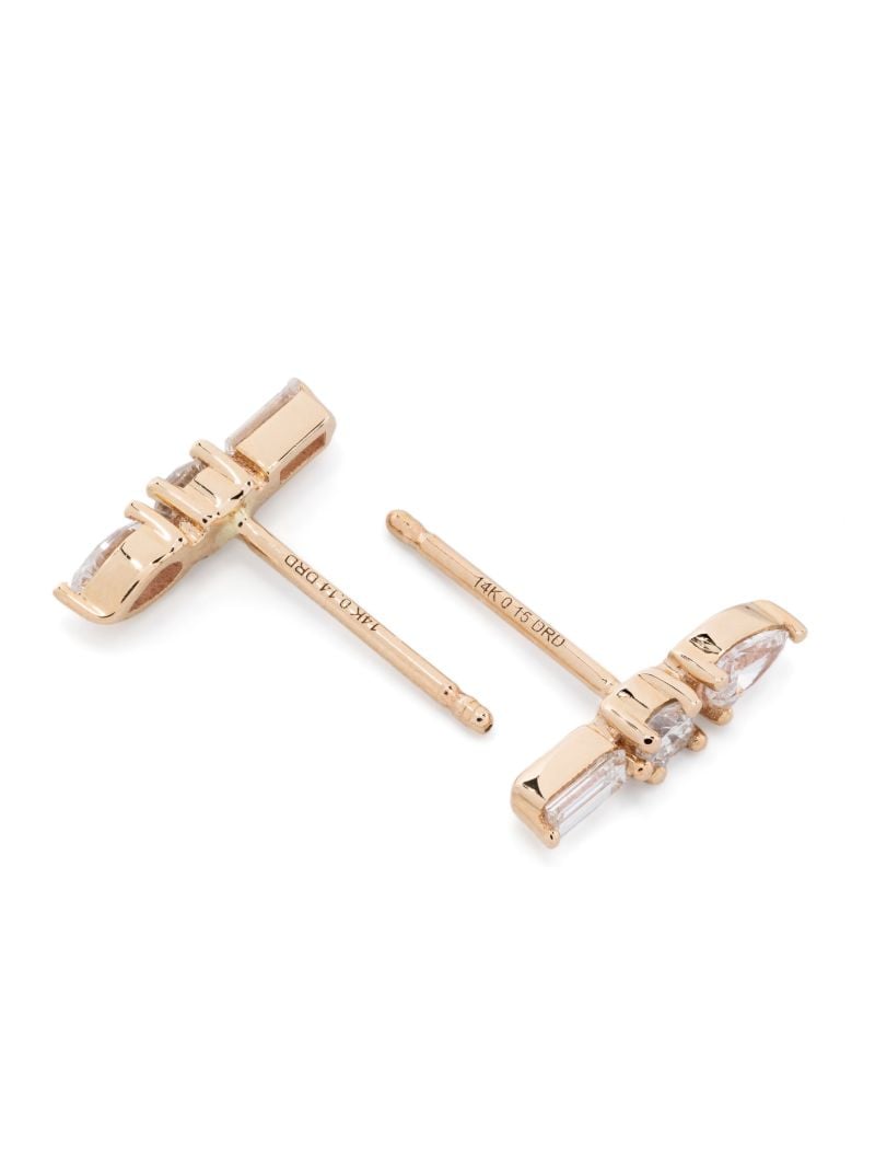 14k Yellow Diamond Stud Earrings