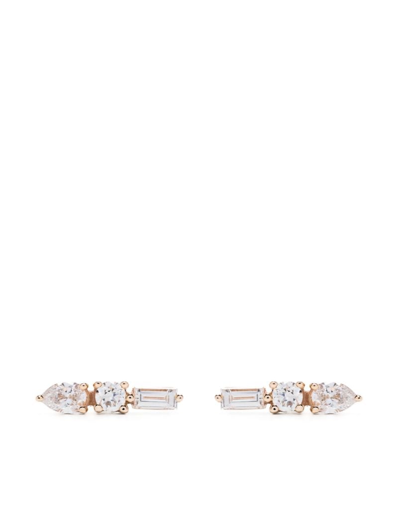 14k Yellow Diamond Stud Earrings