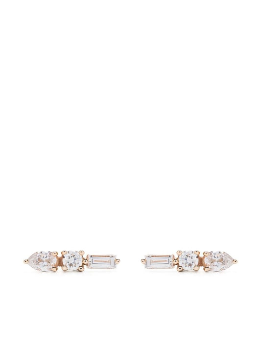 14k Yellow Diamond Stud Earrings