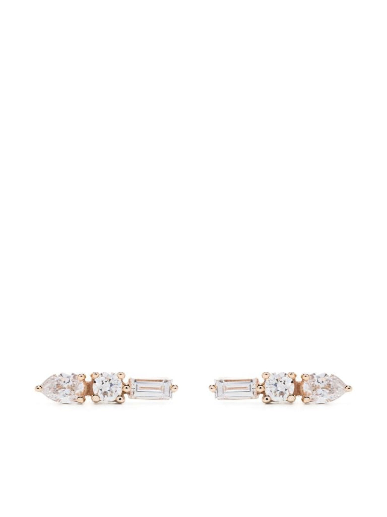 14k Yellow Diamond Stud Earrings