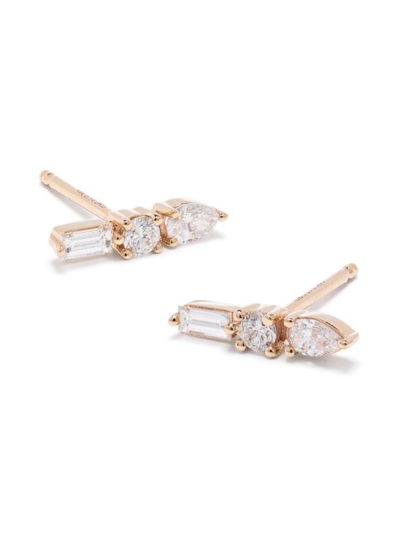 14k Yellow Diamond Stud Earrings