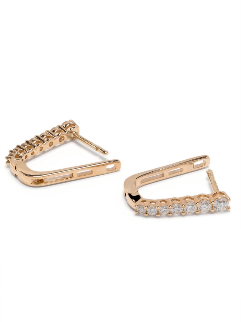 14k Gold Ava Bea Graduating Diamond Hoop Earrings