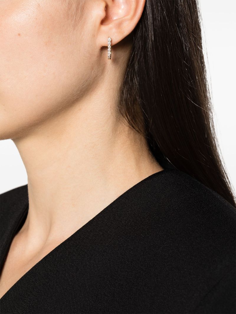14k Gold Ava Bea Graduating Diamond Hoop Earrings