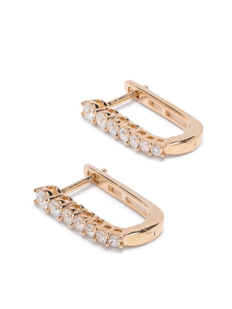 14k Gold Ava Bea Graduating Diamond Hoop Earrings