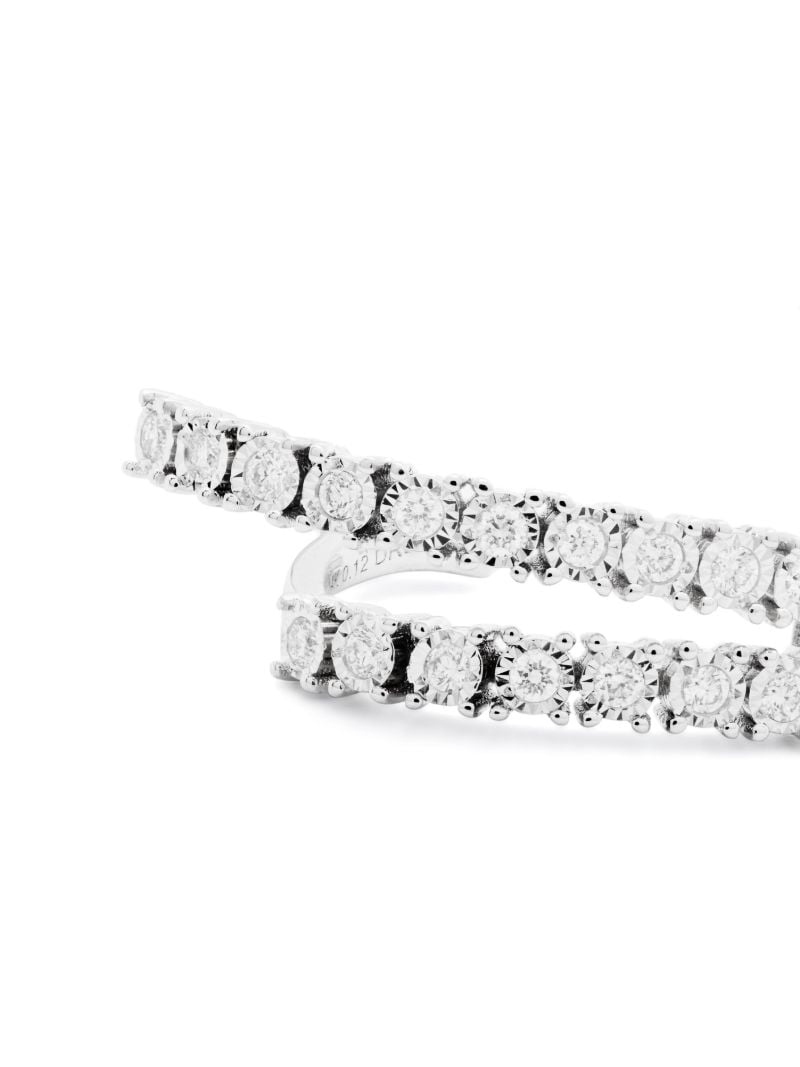 14k White Gold Diamond Ava Bea Single Hoop Earring