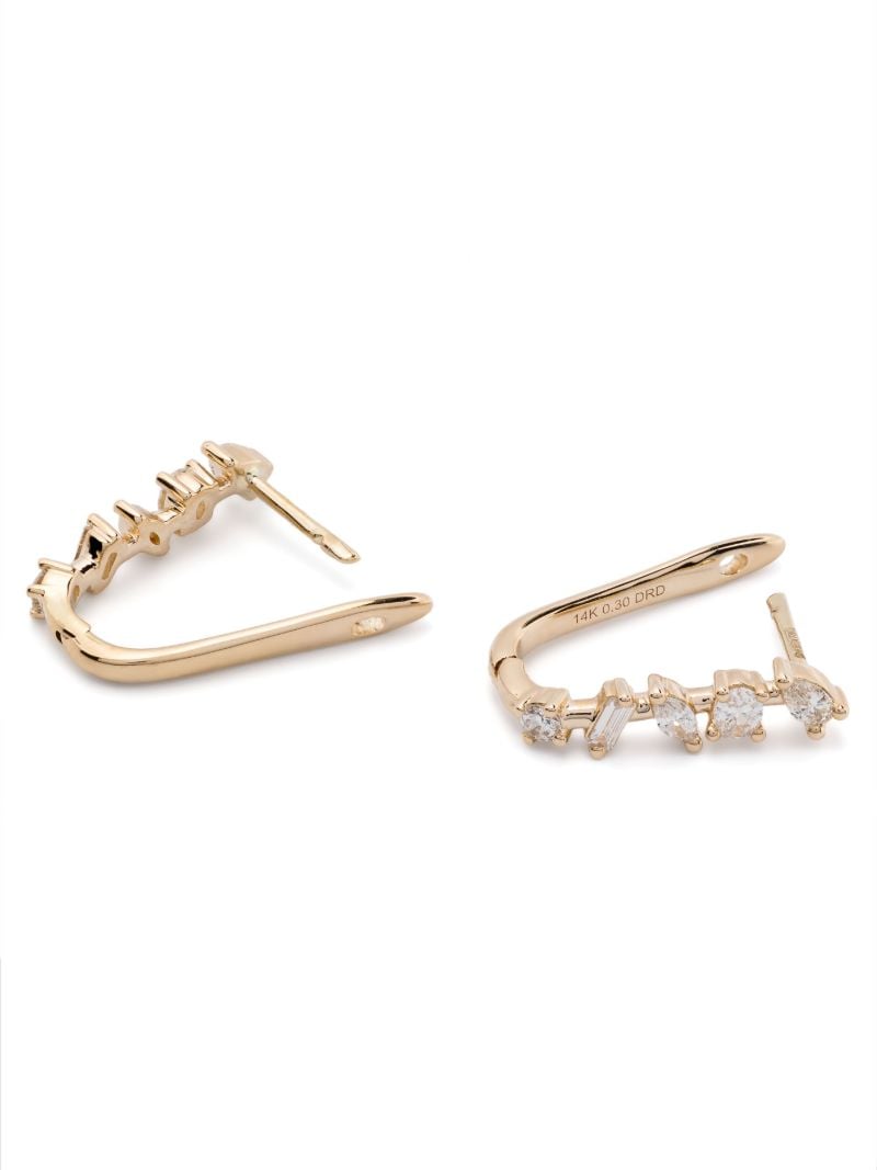 14k Gold Alexa Jordyn Diamond Hoop Earrings