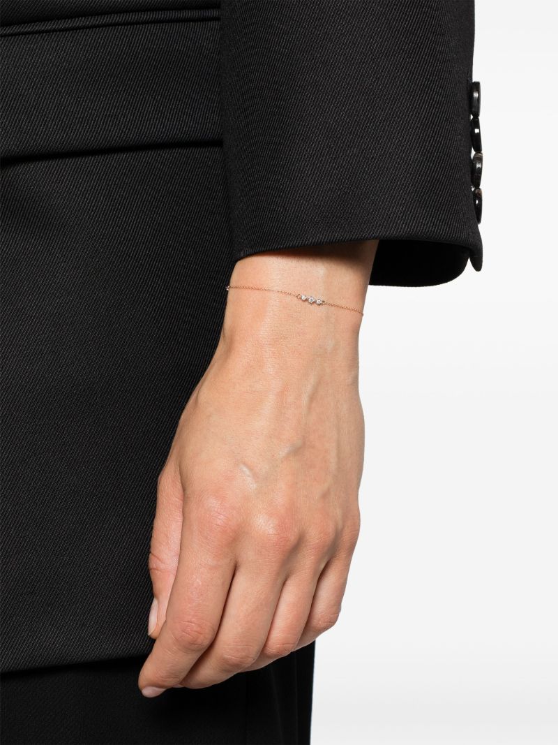 14k Rose Gold Ava Bea Trio Station Diamond Bracelet