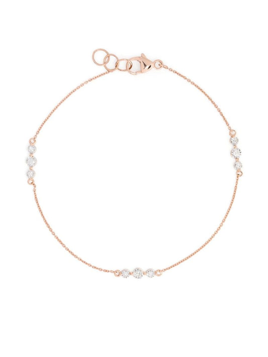 14k Rose Gold Ava Bea Trio Station Diamond Bracelet