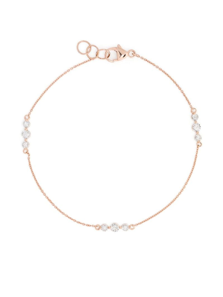 14k Rose Gold Ava Bea Trio Station Diamond Bracelet