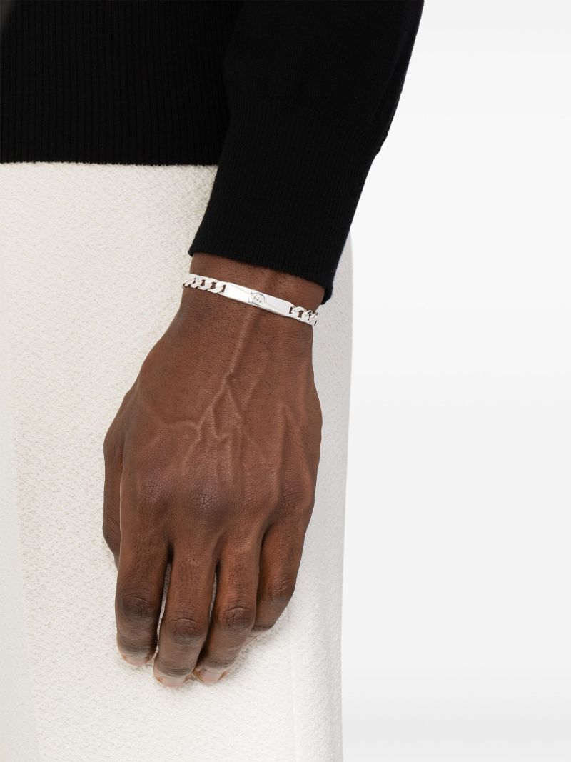 Sterling Silver Diagonal Interlocking G Bracelet