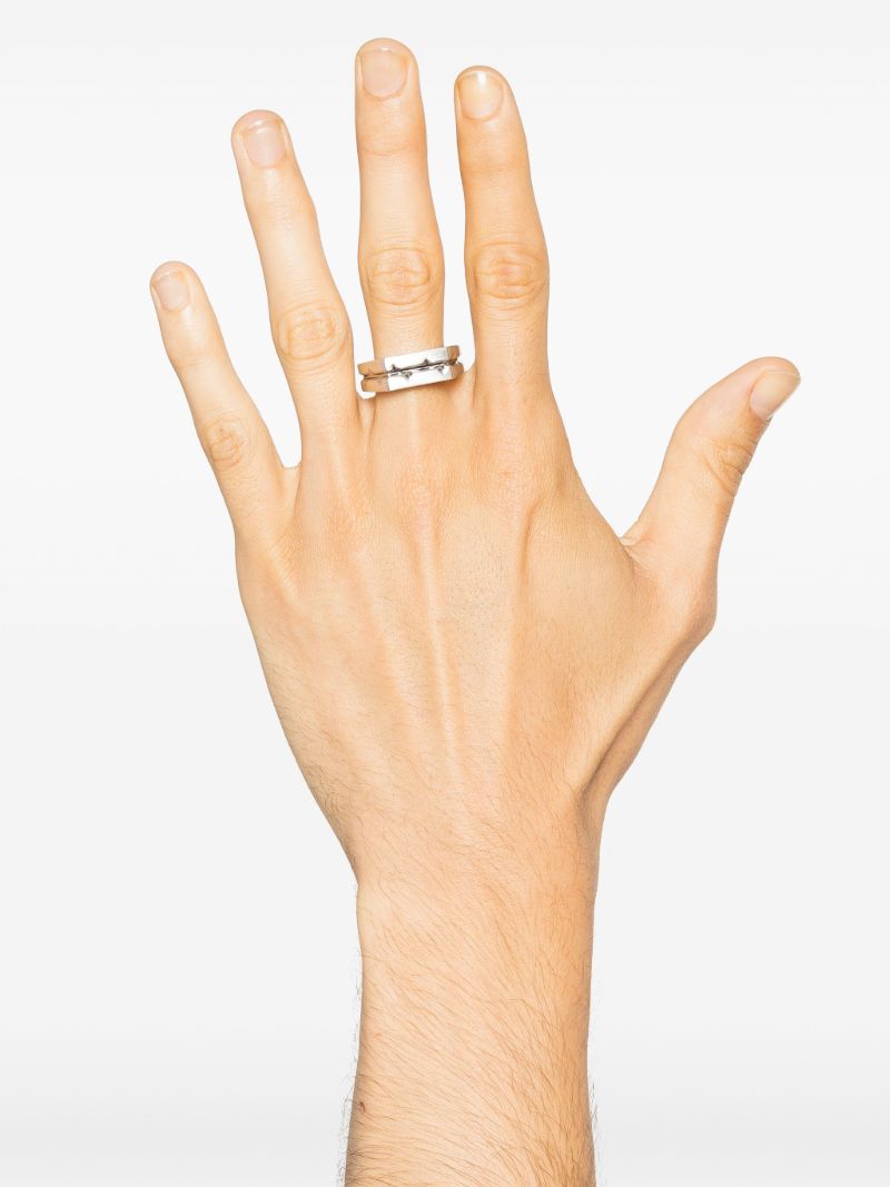 Sterling Silver Inscription Inlay Malachite Signet Ring