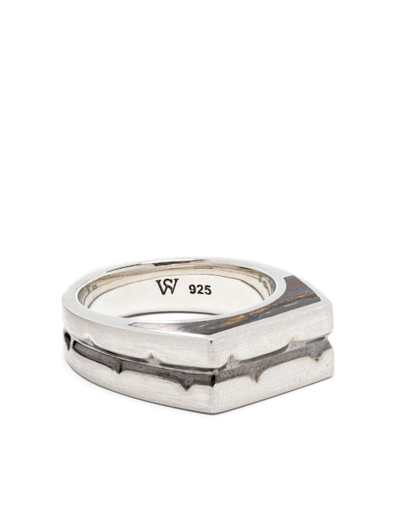 Sterling Silver Thorn Addiction Malachite Ring