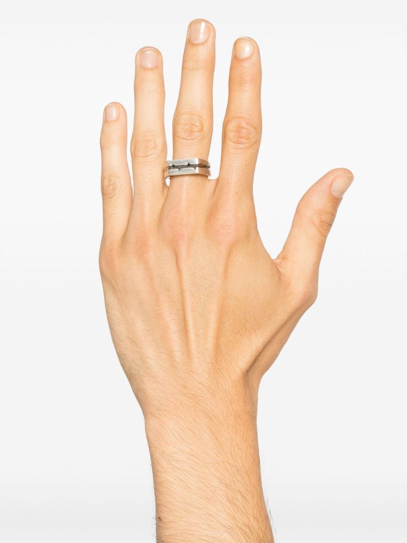 Sterling Silver Thorn Addiction Malachite Ring