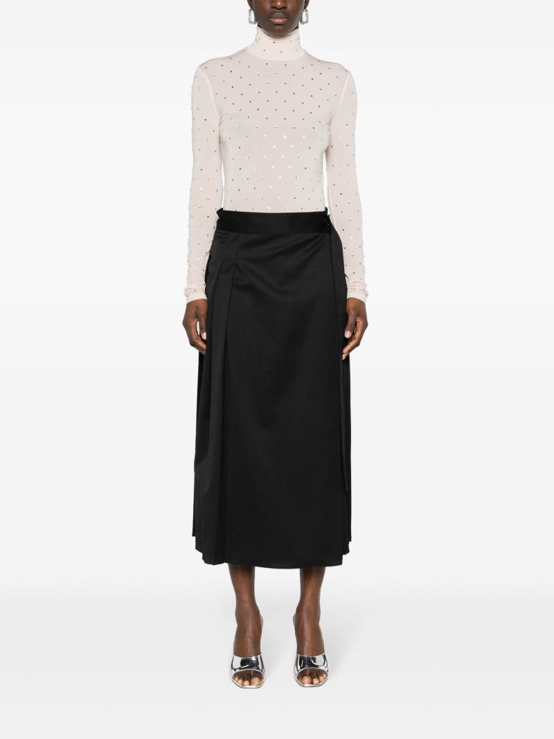 Neutral Crystal-embellished Top