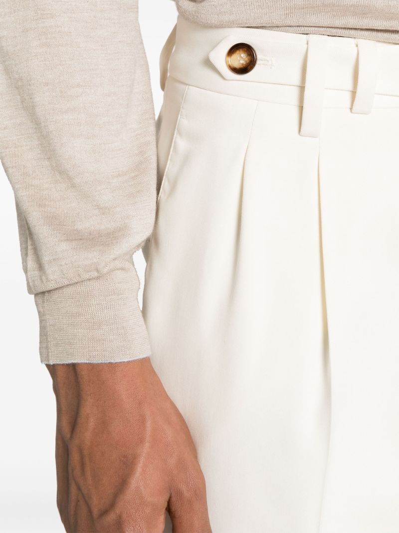 White Single-breasted Silk Suit